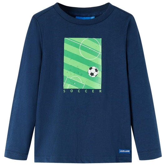 Kinder-Langarmshirt Marineblau 92