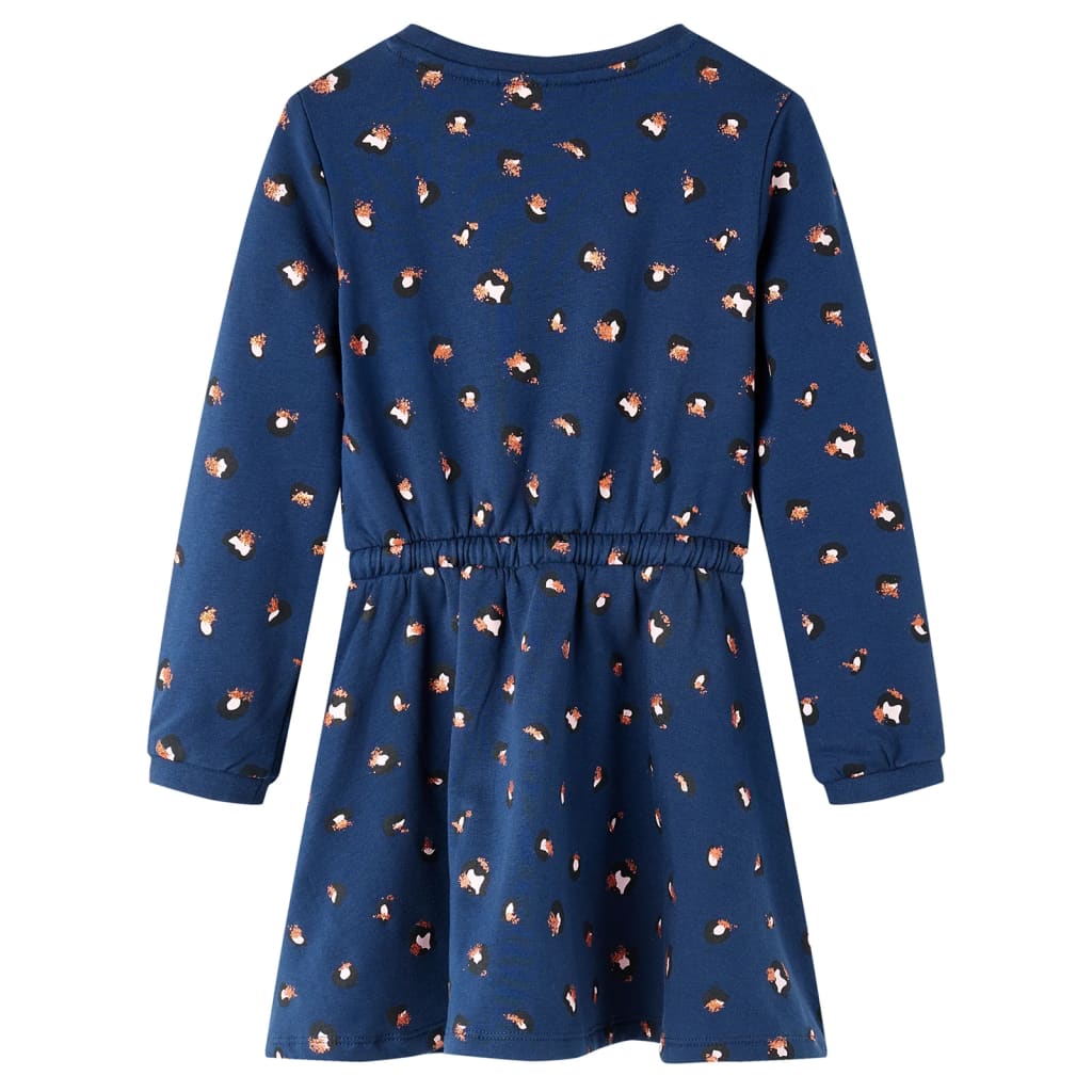 Kinderkleid mit Langen Ärmeln Marineblau 116