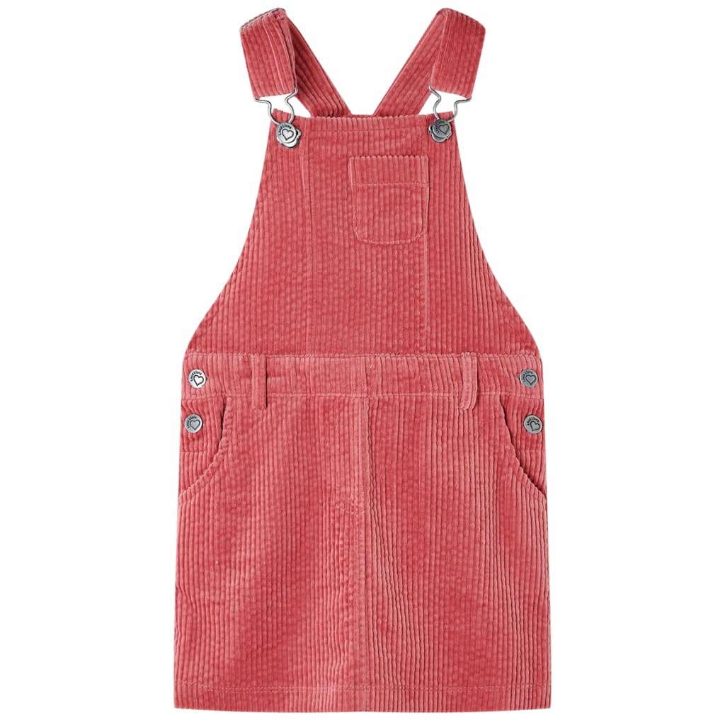 Kinder-Latzkleid Cord Rosa 92