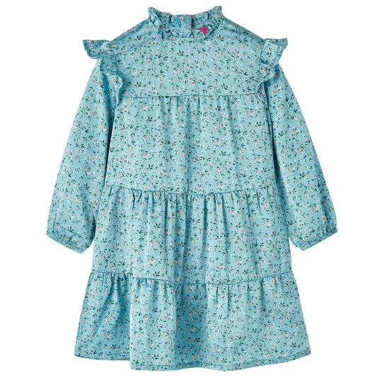 Kinderkleid mit Langen Ärmeln Blau 128