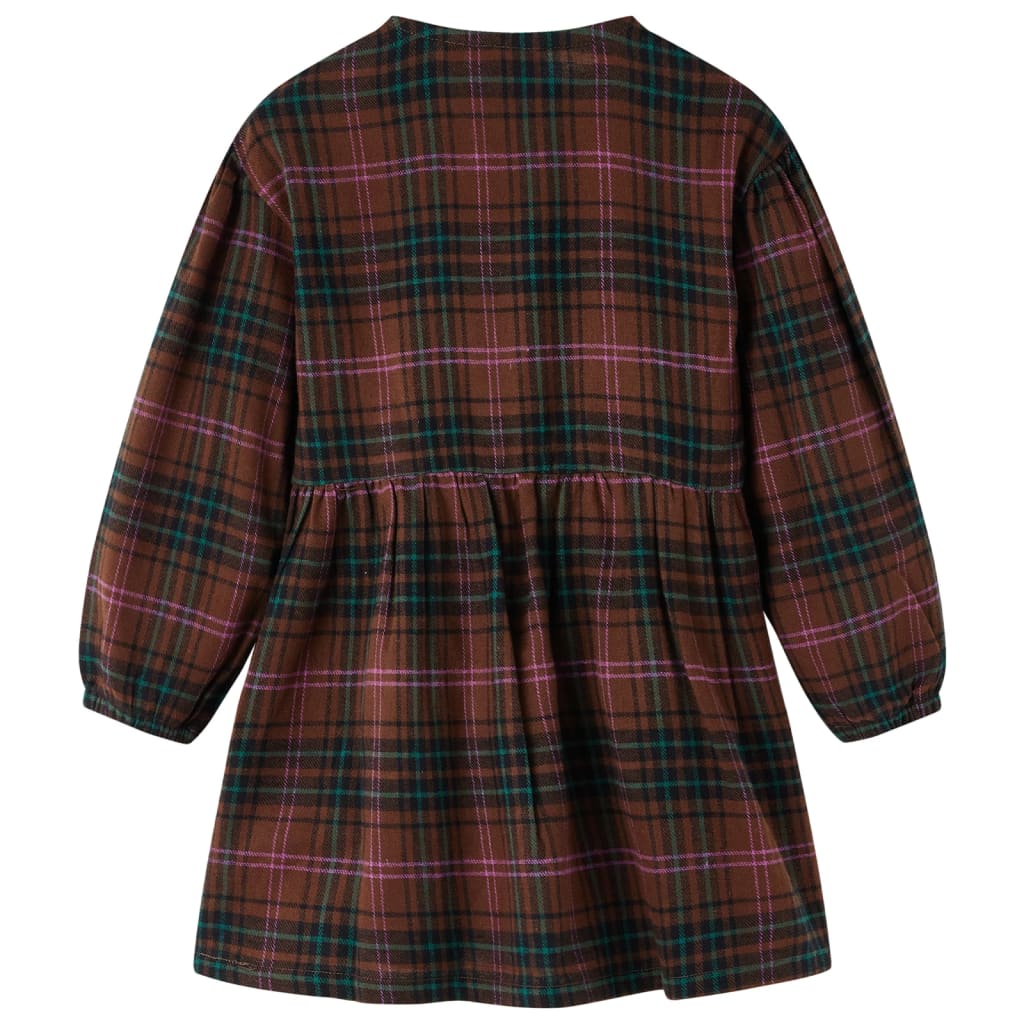 Kinderkleid mit Langen Ärmeln Cognac 140