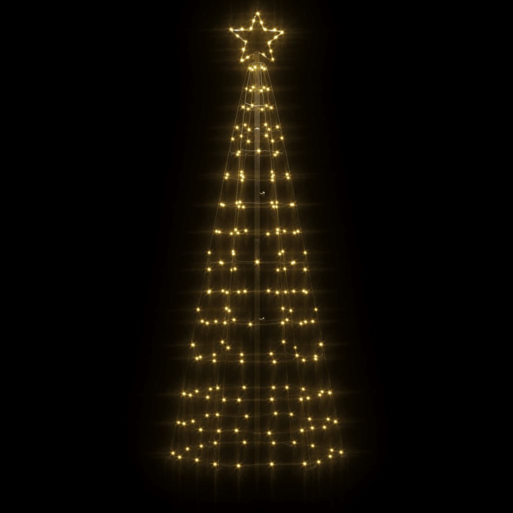 LED-Weihnachtsbaum mit Erdspießen 220 LEDs Warmweiß 180 cm