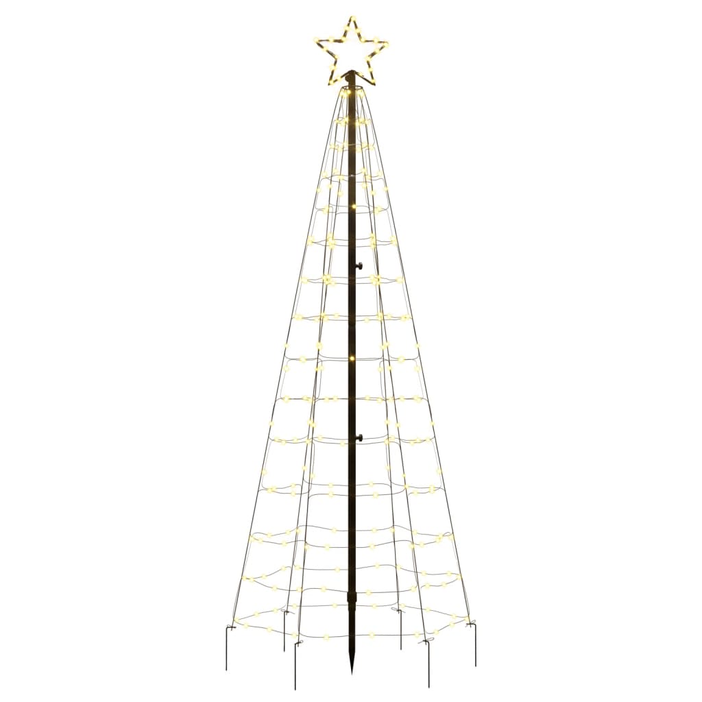 LED-Weihnachtsbaum mit Erdspießen 220 LEDs Warmweiß 180 cm