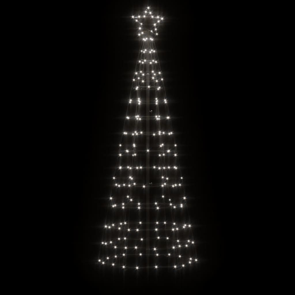 LED-Weihnachtsbaum mit Erdspießen 220 LEDs Kaltweiß 180 cm