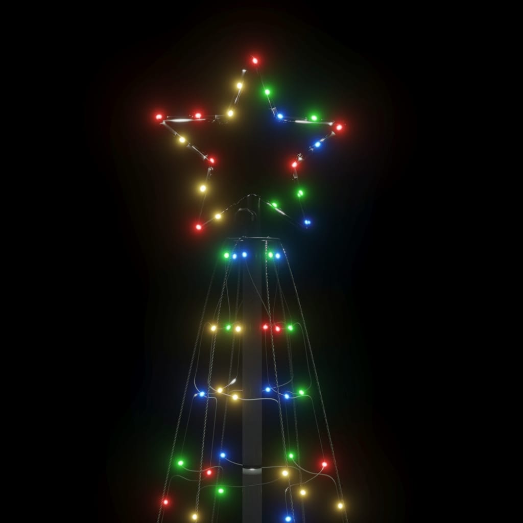 LED-Weihnachtsbaum mit Erdspießen 220 LEDs Mehrfarbig 180 cm