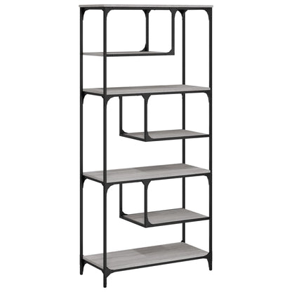Bücherregal Grau Sonoma 81x36x176 cm Holzwerkstoff