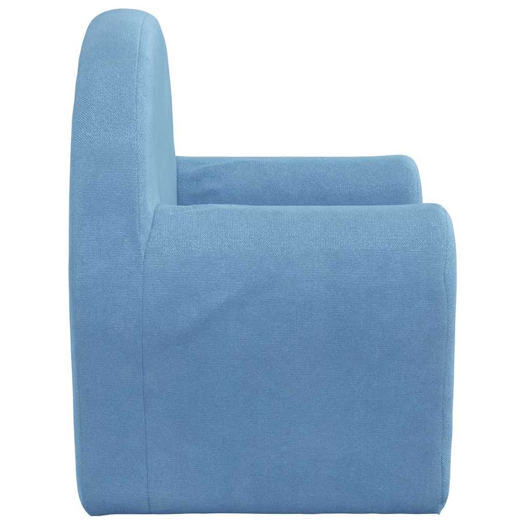 Kindersofa Blau Weich Plüsch