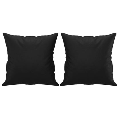 3-Sitzer-Sofa mit Zierkissen Schwarz 180 cm Kunstleder