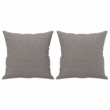 2-Sitzer-Sofa mit Zierkissen Taupe 120 cm Stoff