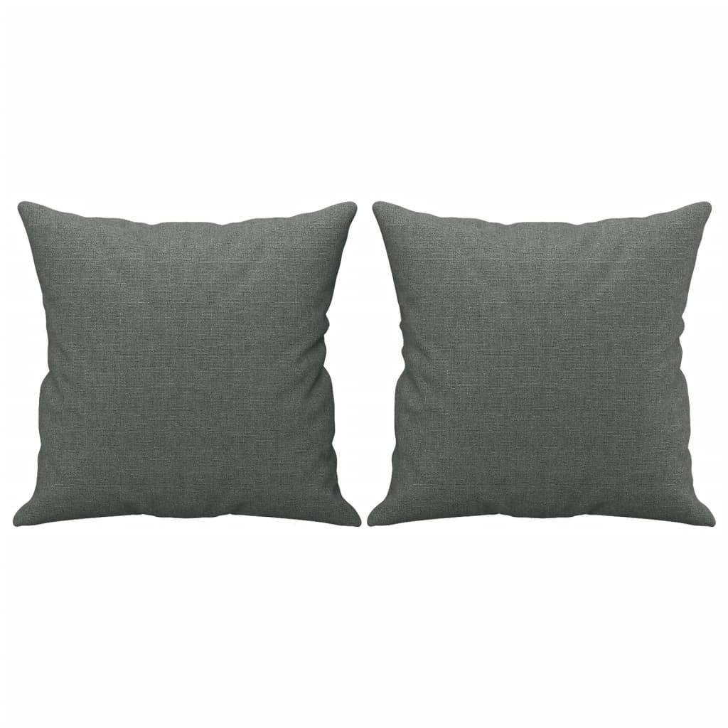 3-Sitzer-Sofa mit Zierkissen Dunkelgrau 180 cm Stoff