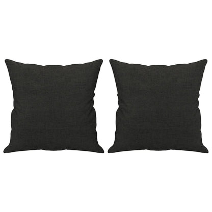3-Sitzer-Sofa mit Zierkissen Schwarz 180 cm Stoff