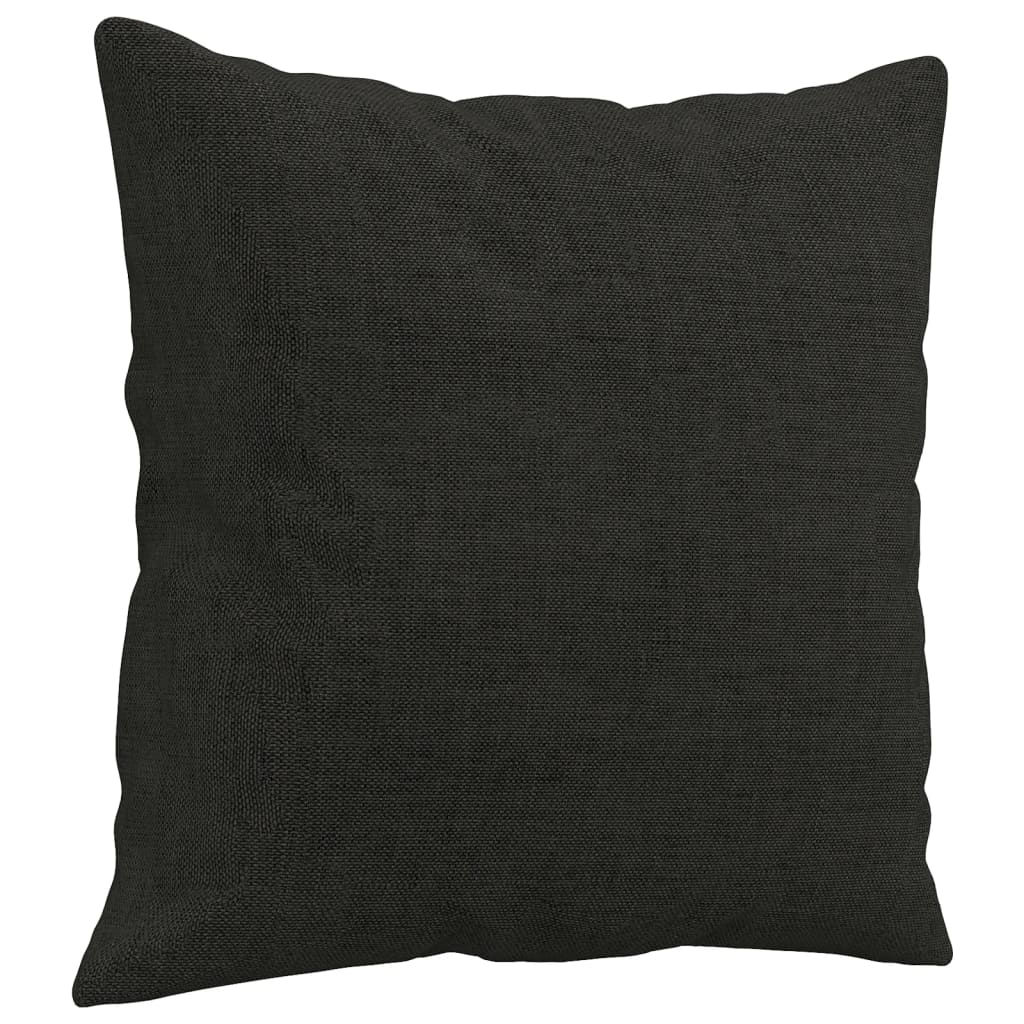 3-Sitzer-Sofa mit Zierkissen Schwarz 180 cm Stoff