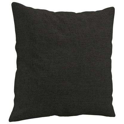 3-Sitzer-Sofa mit Zierkissen Schwarz 180 cm Stoff