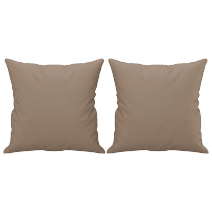 2-Sitzer-Sofa mit Zierkissen Cappuccino-Braun 120 cm Kunstleder