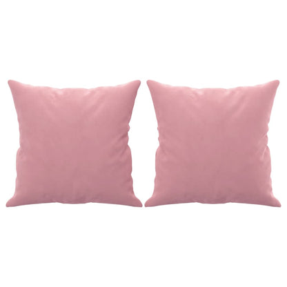 3-Sitzer-Sofa mit Zierkissen Rosa 180 cm Samt