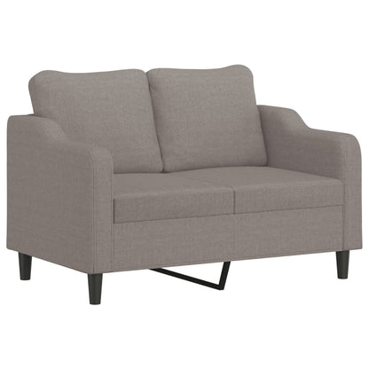 4-tlg. Sofagarnitur mit Kissen Taupe Stoff