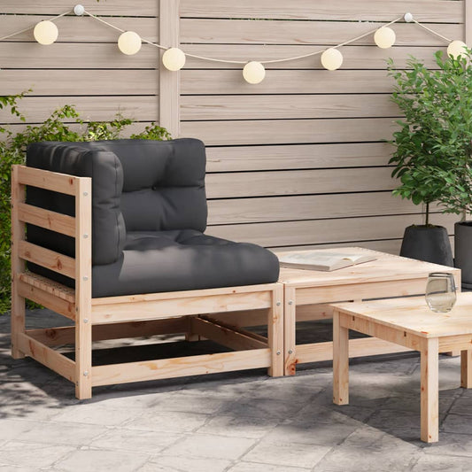 Garten-Ecksofa mit Kissen und Hocker