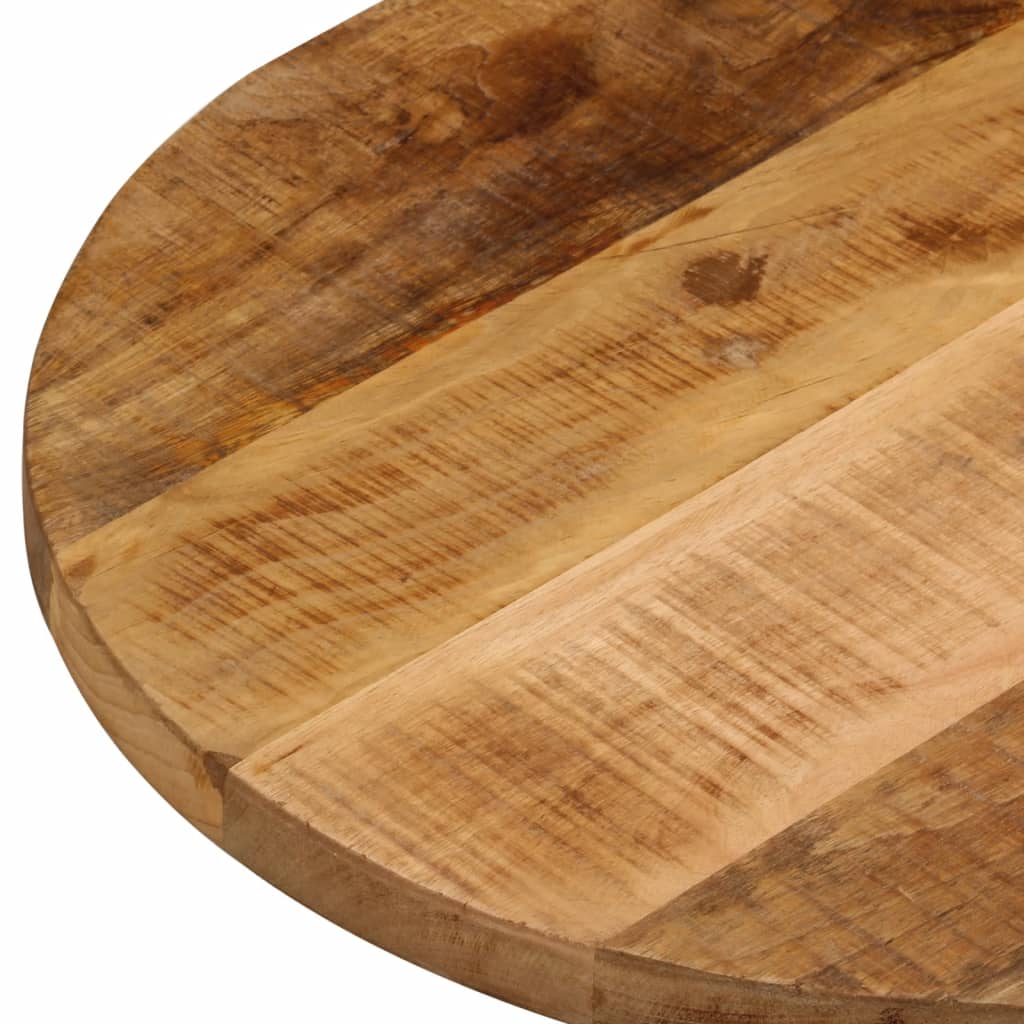 Tischplatte 120x60x3,8 cm Oval Raues Massives Mangoholz