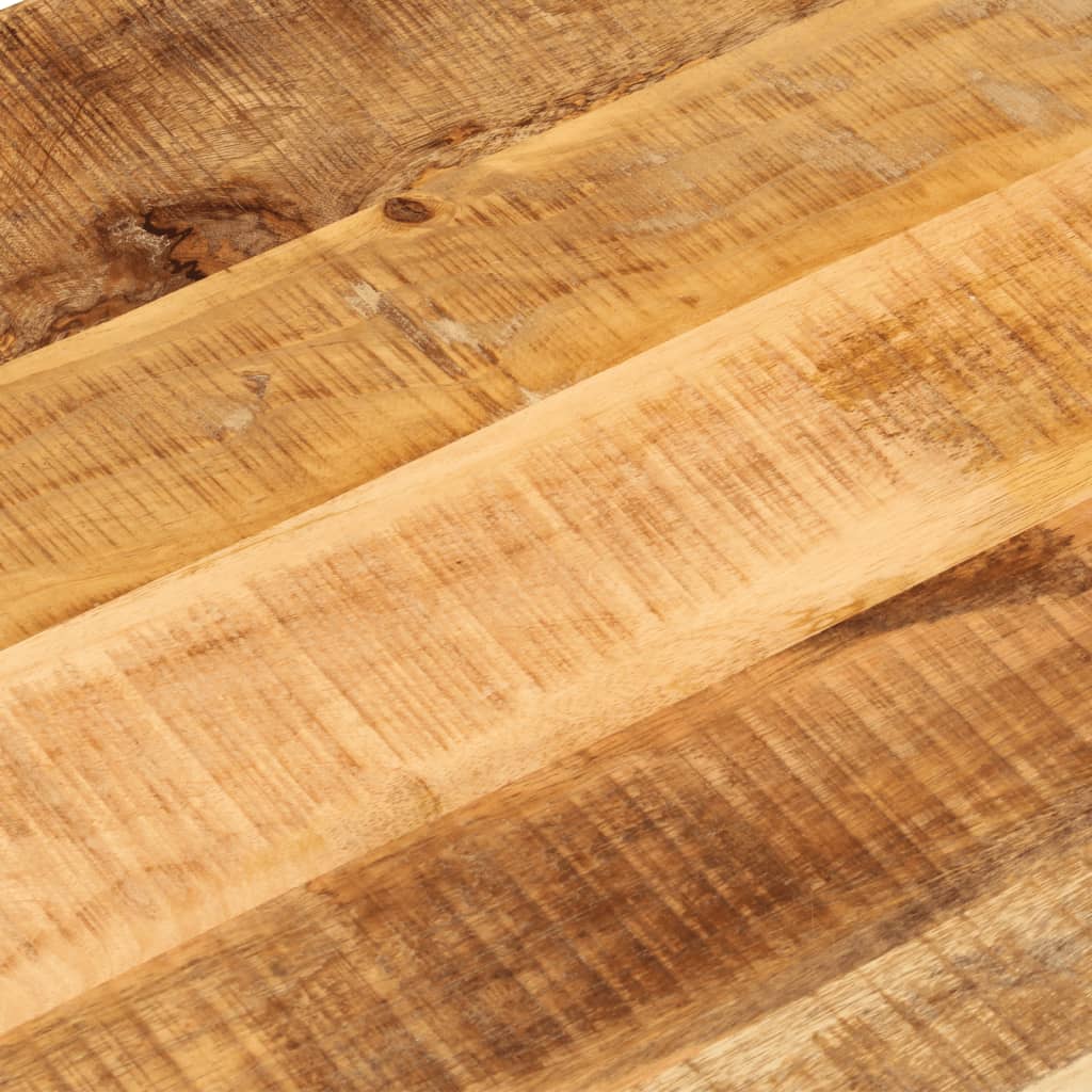 Tischplatte 120x60x3,8 cm Oval Raues Massives Mangoholz