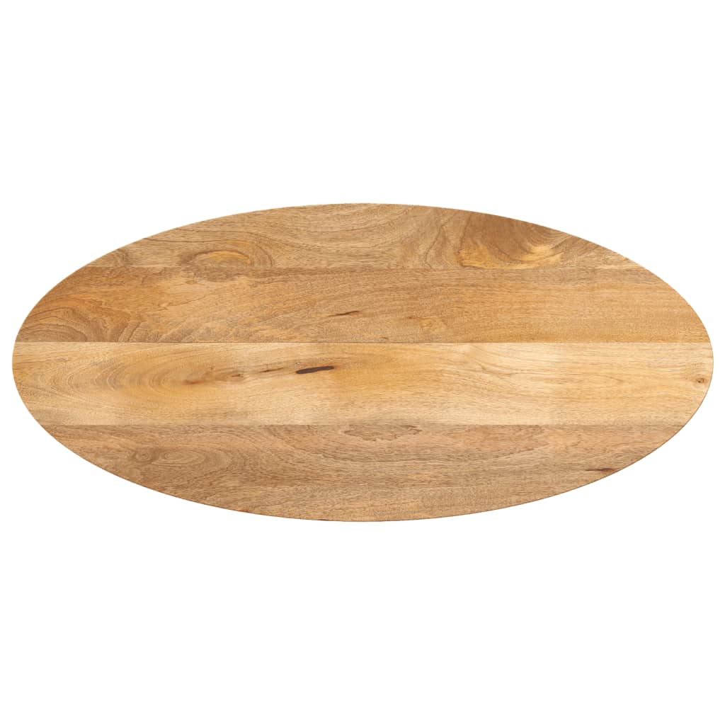 Tischplatte 140x60x2,5 cm Oval Massivholz Mango