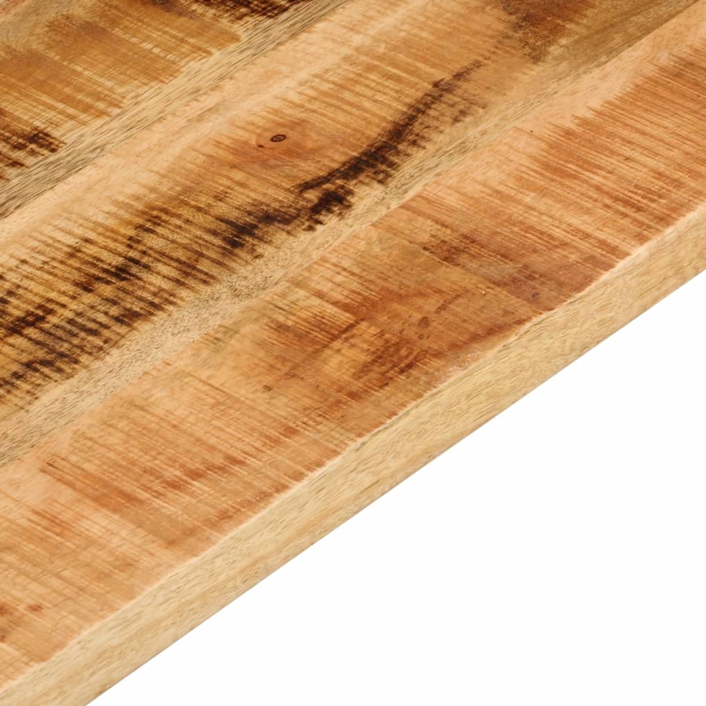 Tischplatte 140x50x3,8 cm Rechteckig Raues Massivholz Mango