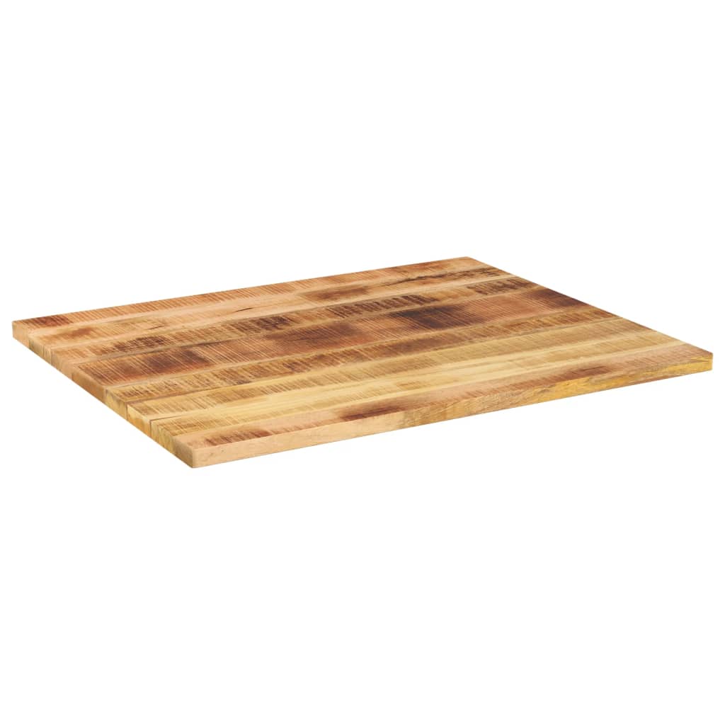 Tischplatte 90x80x3,8 cm Rechteckig Raues Massivholz Mango