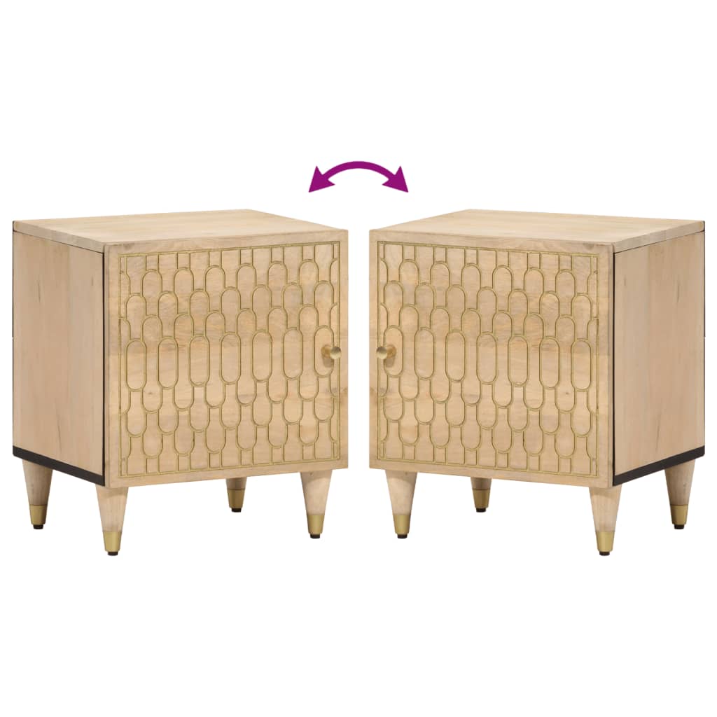 Nachttisch 40x33x46 cm Massivholz Mango