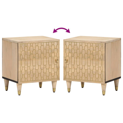 Nachttisch 40x33x46 cm Massivholz Mango