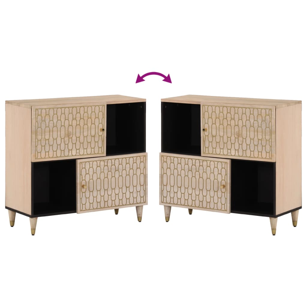 Beistellschrank 80x33x75 cm Massivholz Mango