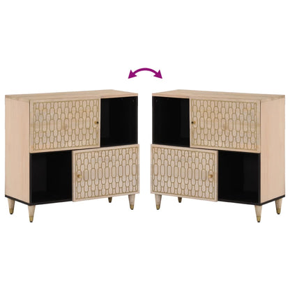 Beistellschrank 80x33x75 cm Massivholz Mango