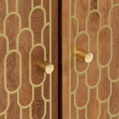 Beistellschrank 60x33x75 cm Massivholz Mango