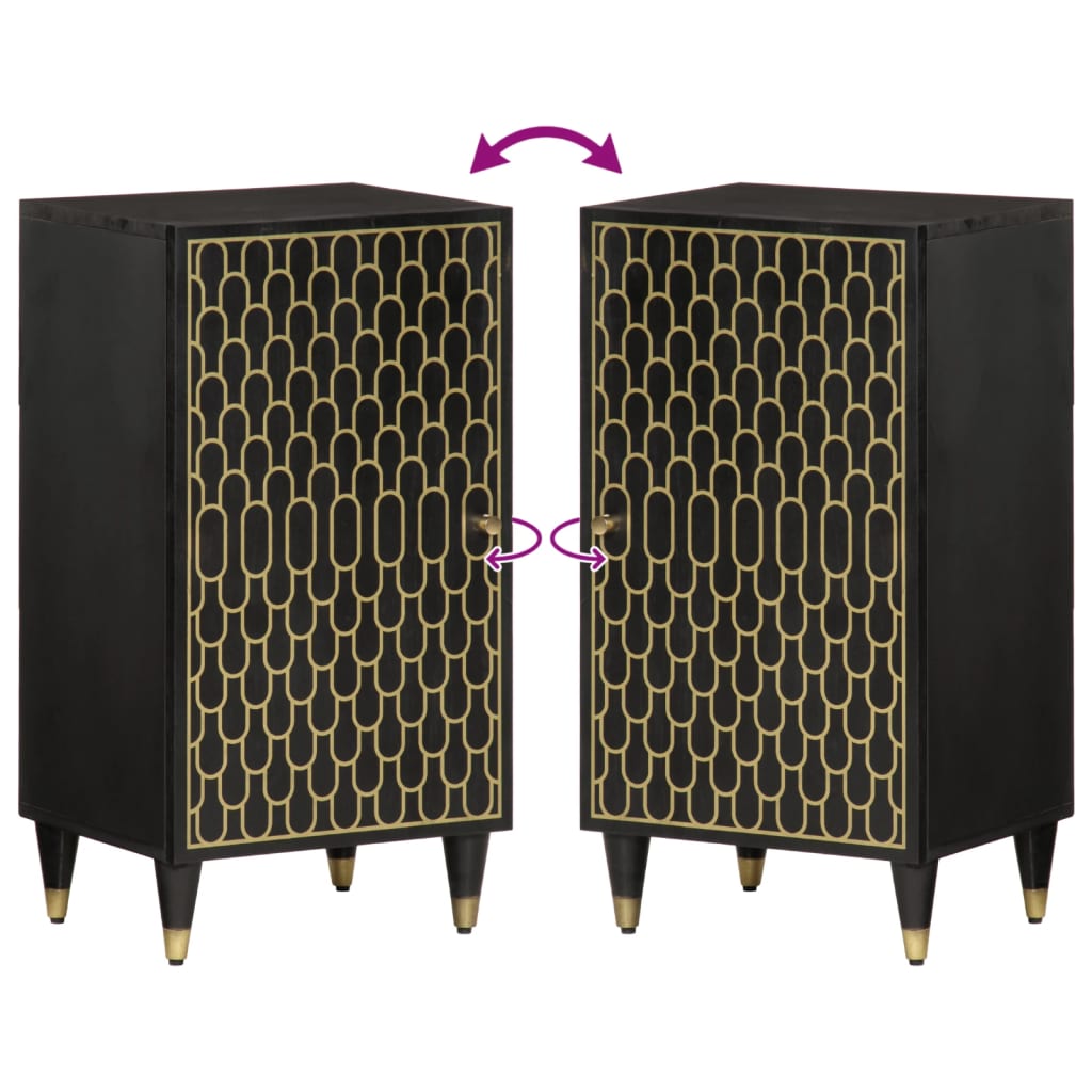 Beistellschrank 40x33x75 cm Massivholz Mango