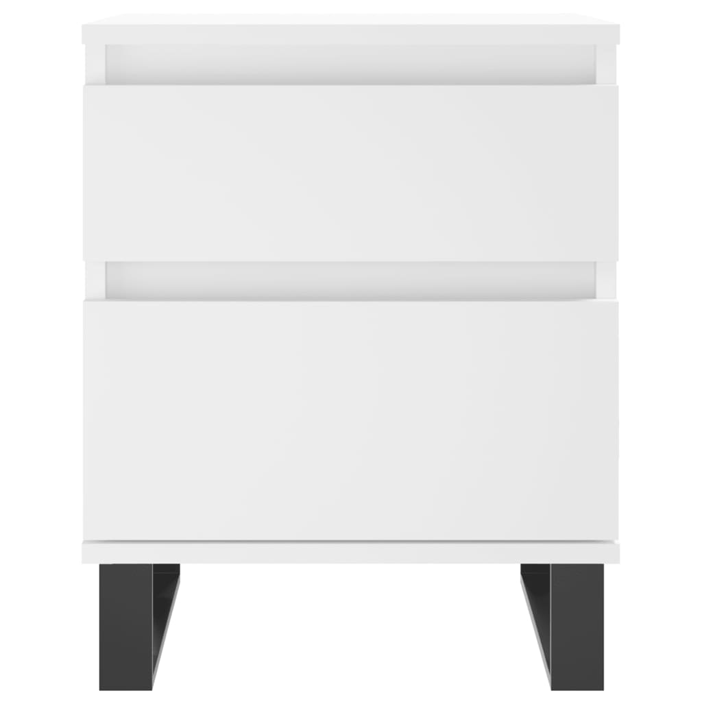 Nachttische 2 Stk. Weiß 40x35x50 cm Holzwerkstoff