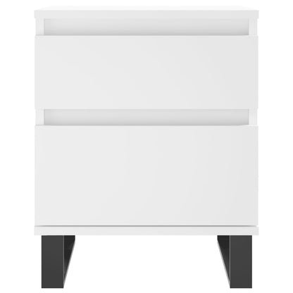 Nachttische 2 Stk. Weiß 40x35x50 cm Holzwerkstoff