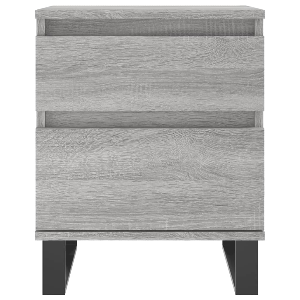Nachttische 2 Stk. Grau Sonoma 40x35x50 cm Holzwerkstoff