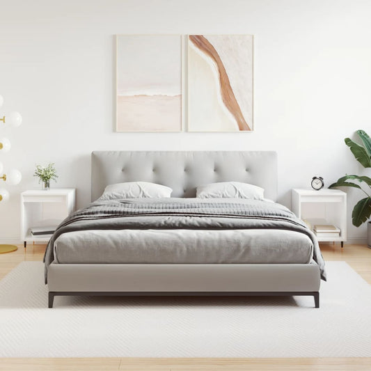 Nachttische 2 Stk. Hochglanz-Weiß 40x35x50 cm Holzwerkstoff