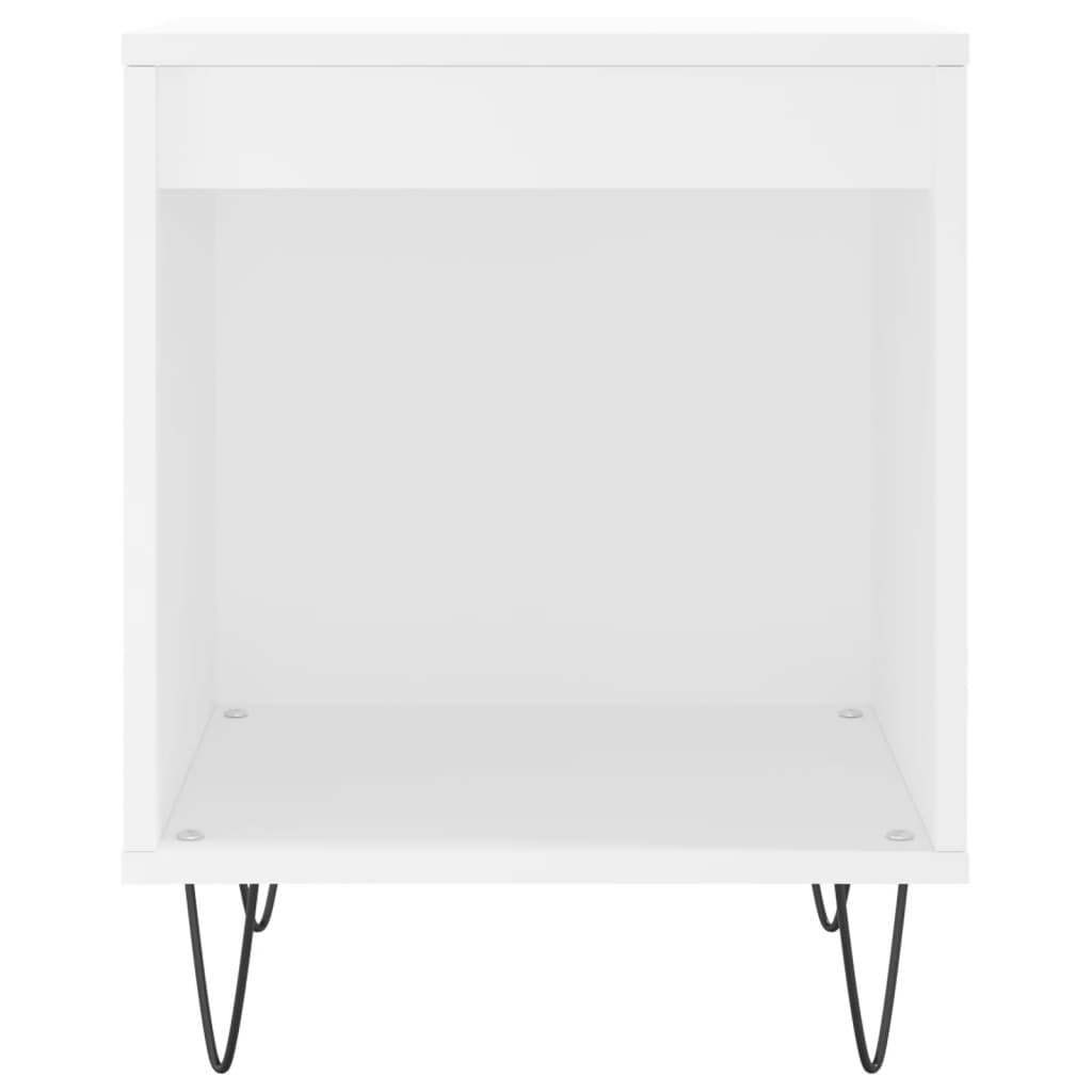 Nachttische 2 Stk. Weiß 40x35x50 cm Holzwerkstoff