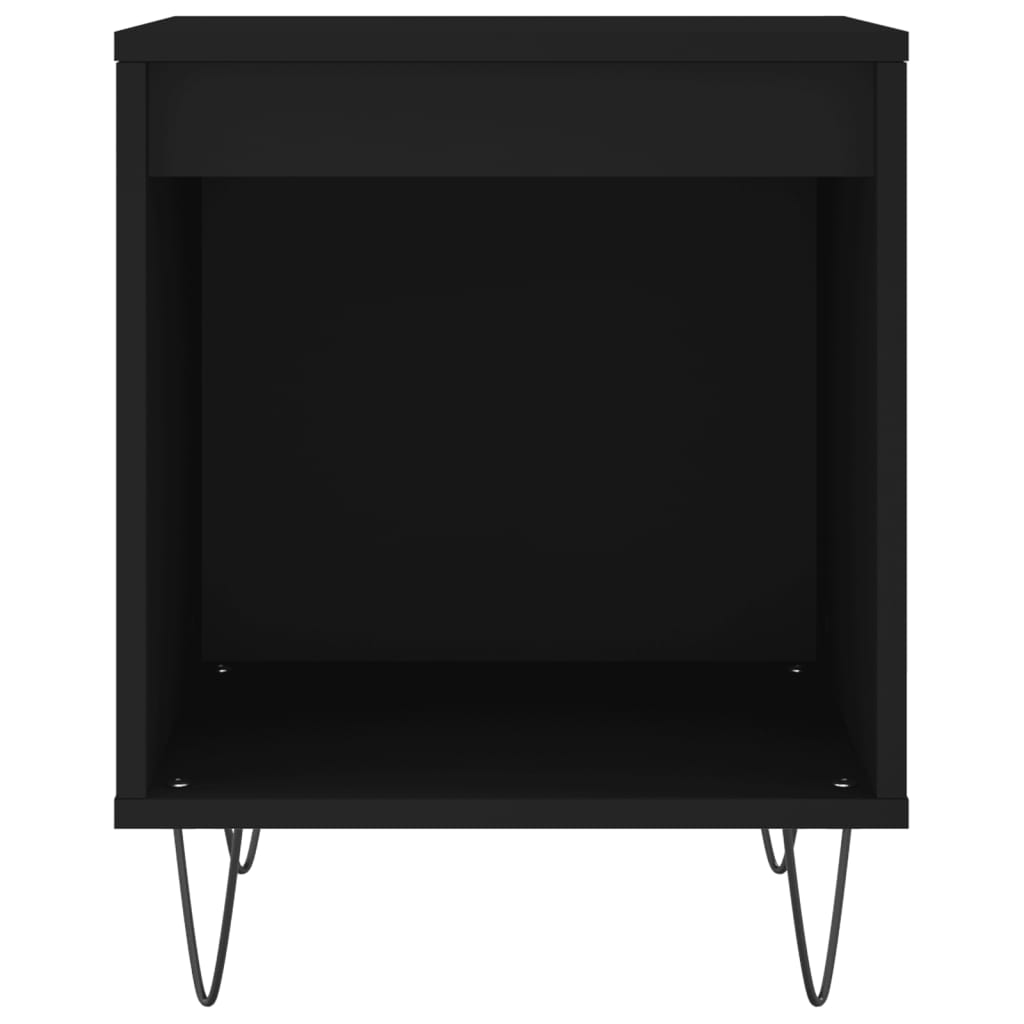 Nachttische 2 Stk. Schwarz 40x35x50 cm Holzwerkstoff
