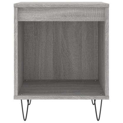 Nachttische 2 Stk. Grau Sonoma 40x35x50 cm Holzwerkstoff