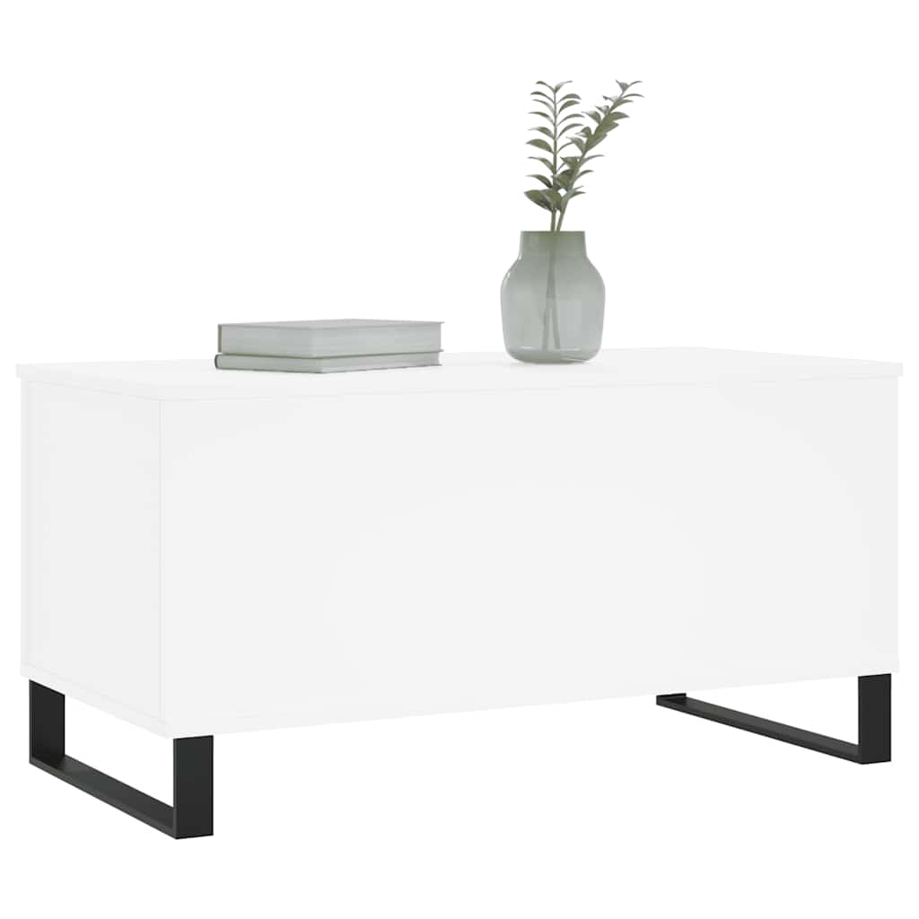 Couchtisch Weiß 90x44,5x45 cm Holzwerkstoff