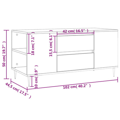 Couchtisch Betongrau 102x44,5x50 cm Holzwerkstoff
