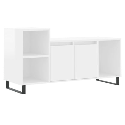 TV-Schrank Hochglanz-Weiß 100x35x55 cm Holzwerkstoff
