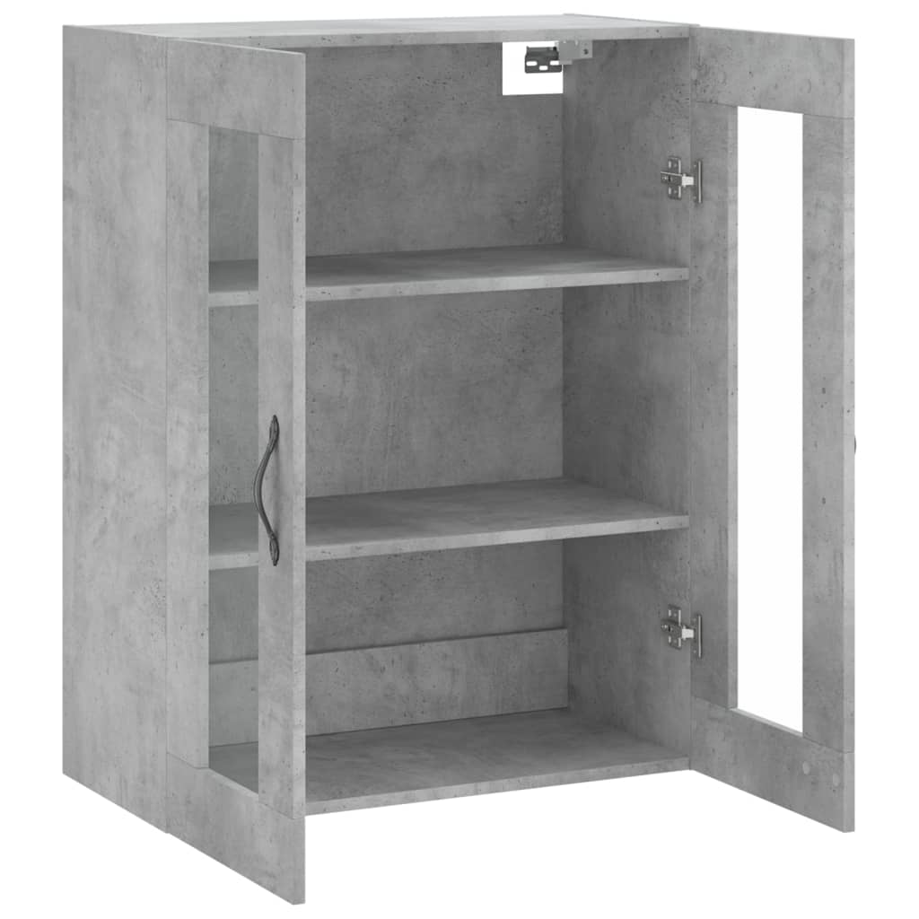 Wandschrank Betongrau 69,5x34x90 cm Holzwerkstoff