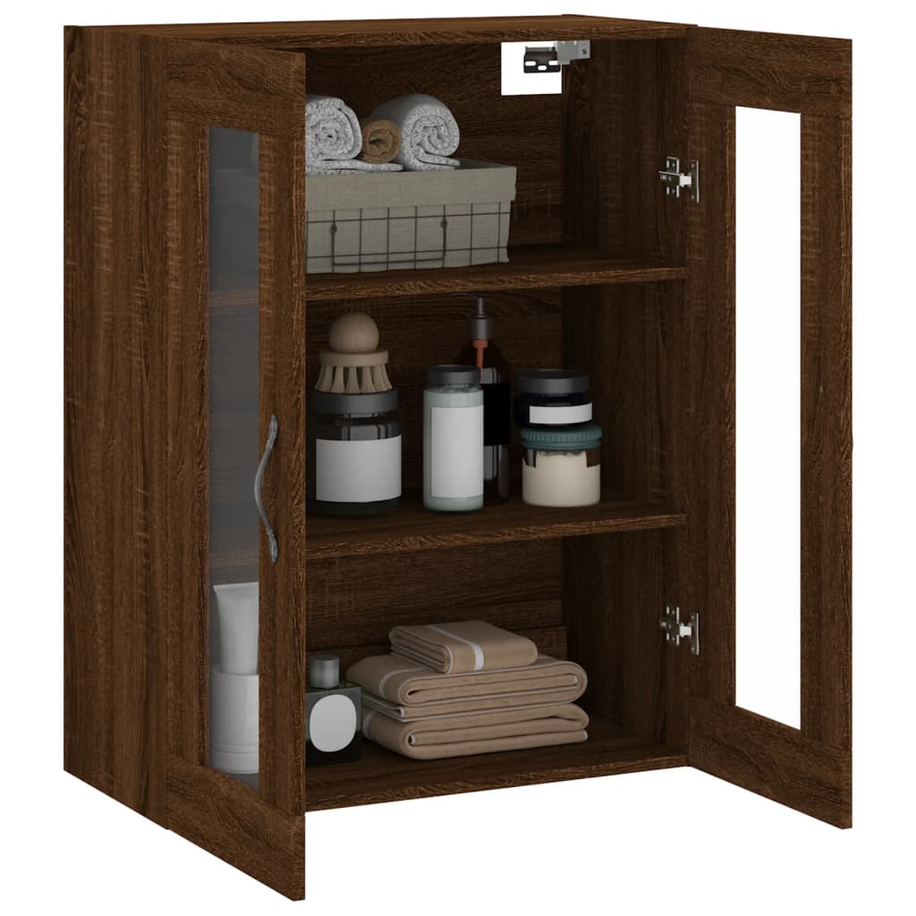 Wandschrank Braun Eichen-Optik 69,5x34x90 cm Holzwerkstoff