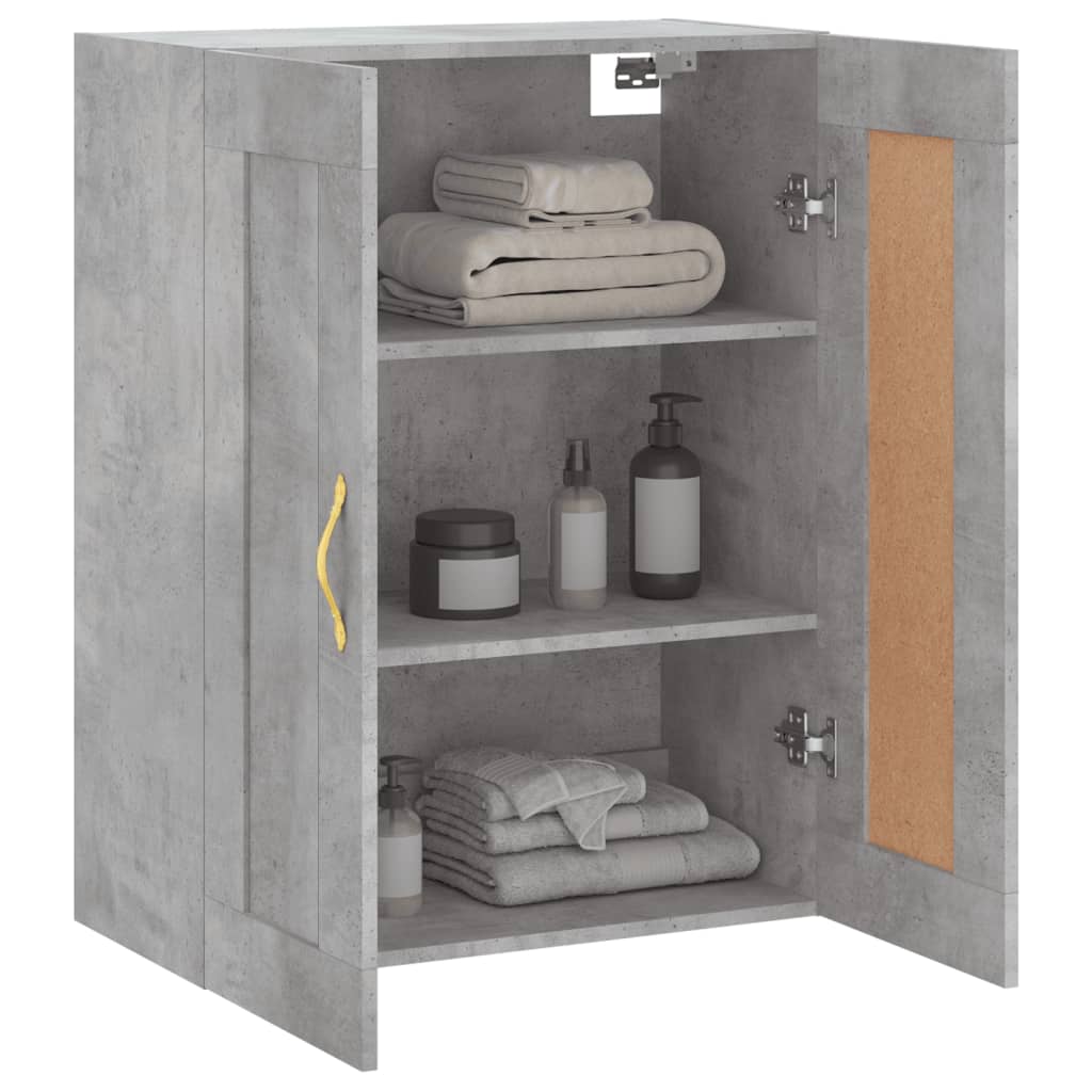 Wandschrank Betongrau 69,5x34x90 cm Holzwerkstoff