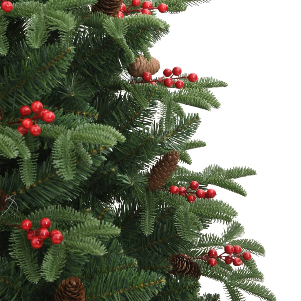 Künstlicher Weihnachtsbaum Klappbar mit Zapfen & Beeren 180 cm