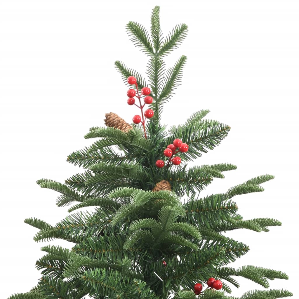 Künstlicher Weihnachtsbaum Klappbar mit Zapfen & Beeren 210 cm