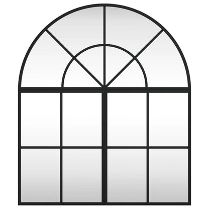 Wandspiegel Schwarz 60x70 cm Gewölbt Eisen