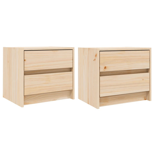 Nachttische 2 Stk. 40x31x35,5 cm Massivholz Kiefer