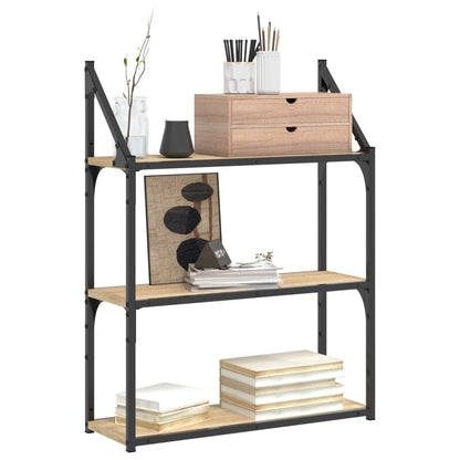 Wandregal 3 Fächer Sonoma-Eiche 60x21x78,5 cm Holzwerkstoff